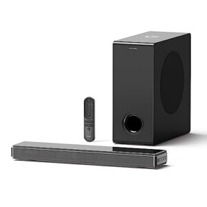 ultimea sound bars for tv with subwoofer, 2.1ch deep bass surround sound system for tv ultra slim pc soundbar for game, bluetooth 5.3 home theater audio tv speakers for hd-arc/opt/aux, nova s40 series