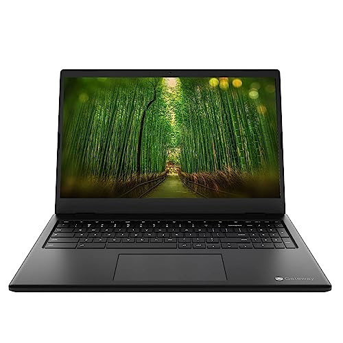 Gateway 2023 15" HD IPS Laptop, Intel Quad-Core Pentium Processor Up to 3.30GHz, 4GB RAM, 128GB SSD, Ultra-Fast WiFi, Full Size Keyboard, Chrome OS, Dale Black Color-(Renewed)