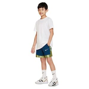 Nike Boy's Dry Shorts Elite Stripe Shorts (Little Kids/Big Kids) (Valerian Blue/Alligator/Mint Foam, X-Large)