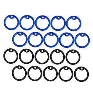 garvalon 20pcs dog tag muffler ring silicone dog tags round labels puppy tag dog tags personalized for pets black tags dog collar tags pet tag silencers dog supplies round shaped silencers