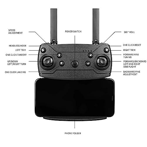 Drone Dual Camera Aerial Hd 4k Quadcopter Toy, Suitable For Adults, Folding Radio Controlled Aircraft,Follow Me, Brushless Motors, Circular Flight, Waypoint Flight, Altitude Hold, Headless Mode, (Three batteries)