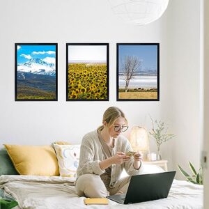 OMISHE 6x9 Picture Frame Black for Wall Hanging or Tabletop, 6 x 9 Frame Wall Mounting Horizontally or Vertically, 6 by 9 Wall Gallery Photo Frame, Black