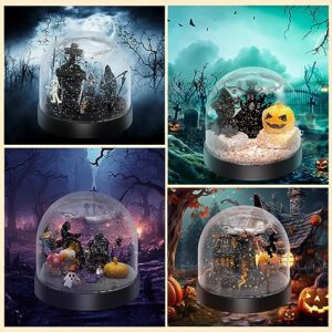 Karsspor Halloween Snow Globe Kit, 4 PCS Water Globes Making Kit with Complete Accessories, Arts and Crafts for Kids, Halloween Decoration Indoor, Great Halloween Gifts for Girls and Boys 4-12