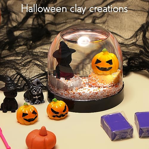 Karsspor Halloween Snow Globe Kit, 4 PCS Water Globes Making Kit with Complete Accessories, Arts and Crafts for Kids, Halloween Decoration Indoor, Great Halloween Gifts for Girls and Boys 4-12