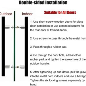 Sliding Barn Door Handle Retro Entry Glass Door Handle Push Pull Bar Handle Interior Exterior Door Pull Push Handle For Home/Front Door/Hotel/Restaurant 60/80/100/120/150cm Long ( Color : Onecolor , S