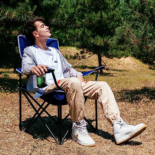 KingCamp Oversized Camping Chairs for Adults, Padded Heavy Duty Portable Folding Chair for Outside, Camp, Sports, Beach, Outdoor, Lawn