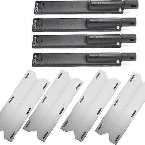 Hongso Gas Grill Parts Replacement for Jenn Air 720-0062, 720-0101, 720-0171, Nexgrill 720-0061 Stainless Steel Heat Plates and Cast Iron Burner Repair Kit