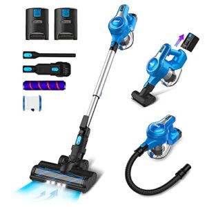 inse cordless vacuum cleaner, 28kpa 300w brushless stick vacuum with 2 batteries, up to 90min runtime, 10-in-1 powerful rechargeable lightweight cordless vacuum for carpet hard floor pet hair, s6p pro