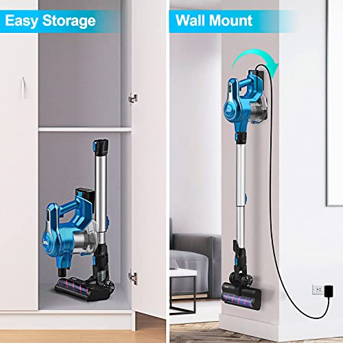 INSE Cordless Vacuum Cleaner, 28Kpa 300W Brushless Stick Vacuum with 2 Batteries, Up to 90min Runtime, 10-in-1 Powerful Rechargeable Lightweight Cordless Vacuum for Carpet Hard Floor Pet Hair, S6P Pro