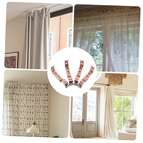 Garneck 16 Pcs Curtain Rod Holder Shower Curtain Hangers Heavy Duty Hangers Ceiling Hanging Hook Shower Curtain Bracket Curtain Bracket Hooks Curtain Hook Holders Curtain Accessories Red