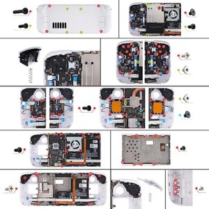 eXtremeRate Black Soft Touch Custom Faceplate Back Plate Shell for Steam Deck, Handheld Console Replacement Housing Case, DIY Full Set Shell with Buttons for Steam Deck Console - Console NOT Included