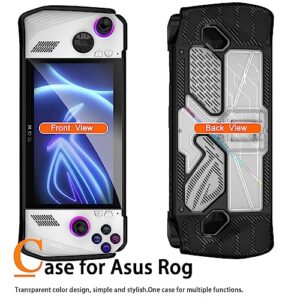 Miimall Compatible for ROG Ally Case, Shock-Absorption Anti-Slip&Scratch Slim Cover with Kickstand Military Grade Protector Case for Asus ROG Ally Handheld Game 2023 Accessories-Black