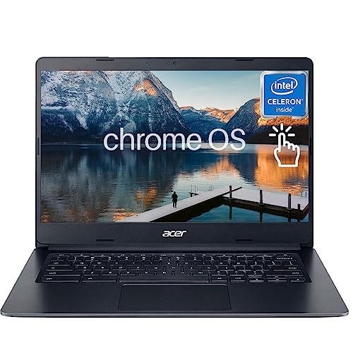 Acer Chromebook 314 Laptop for Student, 14" Full HD Touch IPS, Cheap Notebook, Long Battery, 4GB RAM, 64GB eMMC, Dual-core, Intel Celeron N4020, UHD Graphics, WiFi, Black, Chrome OS