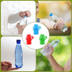 3pcs Silicone Water Bottle Top Spouts, No Spill Baby Food Pouch Toppers Softsip Food Pouch Tops Squeeze Pouch Topper Bottles Top Spout Adapter for Most Bottles Kids Adults (3 Colors)