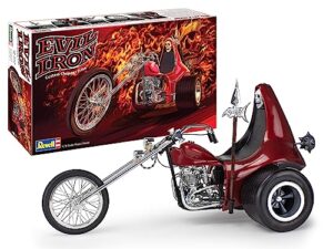 revell 17325 evil iron trike 1:8 scale 153-piece skill level 5 model motorcycle bike building kit, white