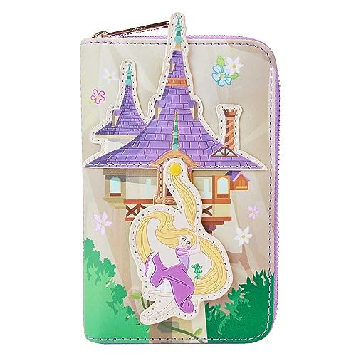 Loungefly Disney Tangled Rapunzel Swinging From Tower Zip-Around Wallet