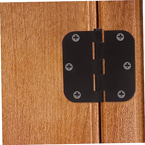 Cabinet Hinges 6pcs Swing Iron Hinge Corner Exterior Door Hinges Heavy Duty Hinge Bathroom Door Hinges Metal Hinges Interior Door Hinge Black Cupboard 8r Iron Hinge