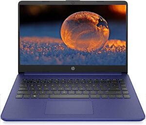 hp premium 14" hd ips laptop, intel celeron n processor up to 2.60ghz, 8gb memory, 64gb ssd, super-fast wifi, windows 11 os, cobalt blue (renewed)