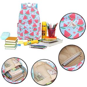 LOIDOU Backpack for Teen Girls Bookbags School Backpack with Lunch Box and Pencil Case 3 in 1 School Bags Set