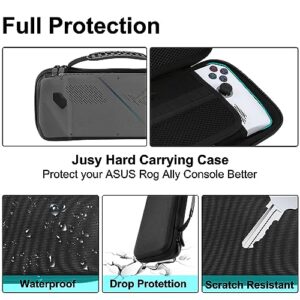 Jusy Carry Case Compatible with ASUS ROG Ally Handheld 7 inch 2023, Thickened Anti-Scratch Portable Shockproof Protective Storage Bag, Fit for Travel and Home Storage (Black)