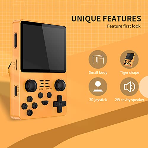 Portable Retro Handheld Games Console,3.5 Inch IPS Retro Console Open Source Classic Emulator Gaming Console,for Kids Xmas Gift-A