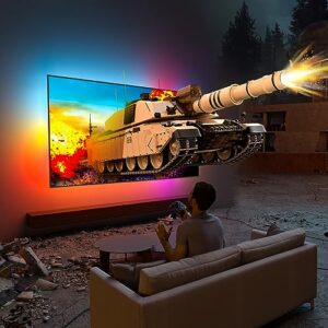 lytmi fantasy 3 tv backlight kit hdmi 2.1 with sync box wi-fi backlight for 55~60 inch 8k 60hz tv color sync lights compatible with alexa & google assistant, app control, music sync