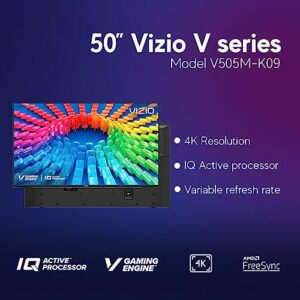 VIZIO 50-Inch V-Series Class 4K Ultra HD Smart LED TV with Voice Control + Free Wall Mount (No Stands) - V505M-K09 (Renewed)