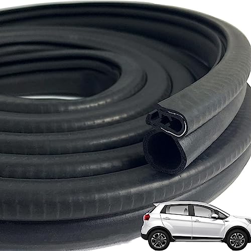 Pincuttee Rubber Edge Trim,Door Rubber Seal Strip Trim Seal with Side Bulb for Cars/Boats/Trucks/RVs,Automotive Weather Stripping Edge Guard (20FT)