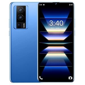 SANSHREUNI K60 Unlocked Cell Phones, 6GB+256GB Android 13 Unlocked Phone, 6.7" Screen+ Display 120HzD, 64MP Camera, Octa-Core CPU, 5500mAh Battery, GPS, AI Face, Dual SIM 5G Phone (Blue)