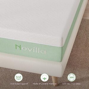 Novilla Queen Mattress,10 Inch Gel Memory Foam Mattress for Suppotive &Pressure Relieving, Medium Firm Feel Mattress in a Box,Bliss