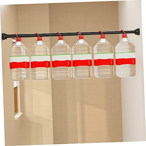 Gadpiparty Telescopic Rod Shower Curtain Rod Holder Drying Rack Clothing Wall Mounted Metal Shelf Brackets Metal Pipe Bracket Wardrobe Rod Iron Pipe Brackets Clothes Drying Rod Closet Rod