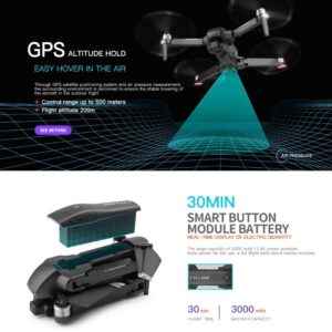 WLTOYS Q868 Quadcopter Quadcopter Drone GPS Drone 5G WIFI FPV 4K HD Camera Brushless Motor Foldable Quadcopter Air Pressure Altitude Hold RC Dron (Q868 3 * 3000)