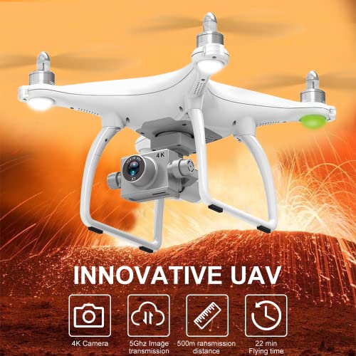 WLTOYS X1S Quadcopter Quadcopter Drone with 4K HD Camera 2-Axis Self-stabilizing Gimbal 5G Wifi FPV GPS Brushsss RC Quadcopter VS X1 Drone (X1S 1 * 3150)