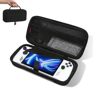 iofeiwak carrying case for rog ally - portable hard shell carrying case for rog ally gaming handheld - double pocket/button protection/large capacity