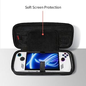 iofeiwak Carrying Case for ROG Ally - Portable Hard Shell Carrying Case for ROG Ally Gaming Handheld - Double Pocket/Button Protection/Large Capacity