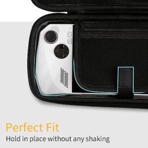 iofeiwak Carrying Case for ROG Ally - Portable Hard Shell Carrying Case for ROG Ally Gaming Handheld - Double Pocket/Button Protection/Large Capacity