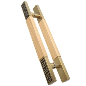 sucheta hardware double sided sliding door handle,heavy duty square pull bar modern swing door handle,interior exterior (color: b,size: 100cm/3.3ft)
