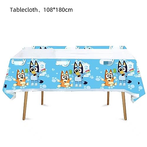 OWNPET blueys Tablecloth - Rectangle Table Covers Disposable for Party, Happy Birthday,Baby Shower Decorations,70" x 42"