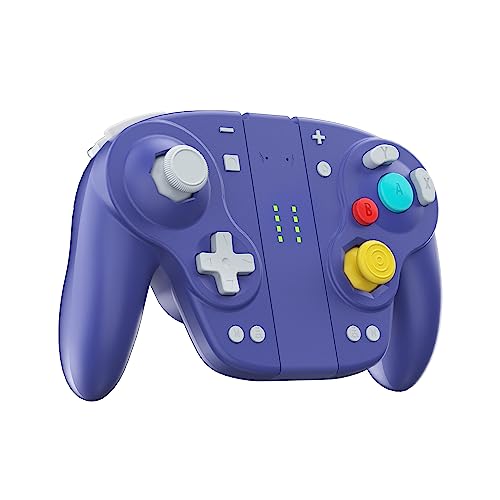 tenlox DOYOKY Joypad Controller for Switch/Switch OLED, Retro Gamecube Style Wireless Replacement, Switch Controllers with Replaceable Thumbsticks/Map Button/Turbo/6-Axis Gyro/Vibration