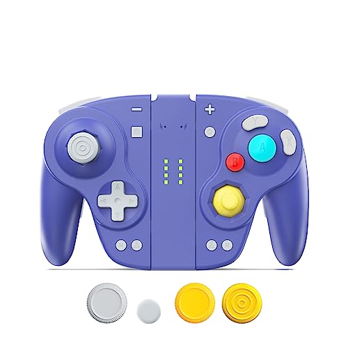 tenlox DOYOKY Joypad Controller for Switch/Switch OLED, Retro Gamecube Style Wireless Replacement, Switch Controllers with Replaceable Thumbsticks/Map Button/Turbo/6-Axis Gyro/Vibration