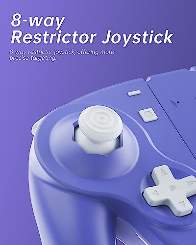 tenlox DOYOKY Joypad Controller for Switch/Switch OLED, Retro Gamecube Style Wireless Replacement, Switch Controllers with Replaceable Thumbsticks/Map Button/Turbo/6-Axis Gyro/Vibration