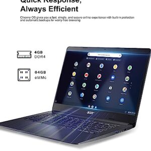 Acer Chromebook 314 Laptop Student Business, 14" FHD Touchscreen, Dual-core Intel Celeron N4020, 4GB RAM, 64GB eMMC, Intel UHD Graphics, 12.5H Long Battery, WiFi, Ultra Light, Bluetooth, Chrome OS