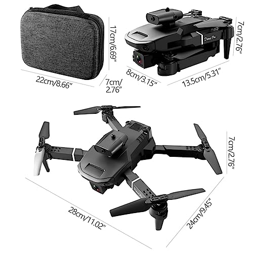 Drones with 4K Camera for Adults, E100 UAV HD Foldable FPV RC Drone Quadcopter with 360°Active Obstacle Avoidance, Dual Cameras Helicopters, Altitude Hold, 360° Flip, Headless Mode