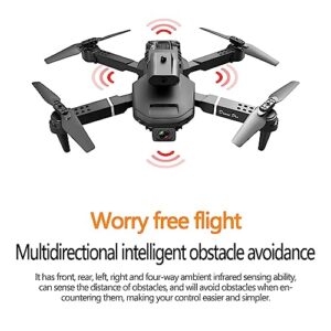 Drones with 4K Camera for Adults, E100 UAV HD Foldable FPV RC Drone Quadcopter with 360°Active Obstacle Avoidance, Dual Cameras Helicopters, Altitude Hold, 360° Flip, Headless Mode