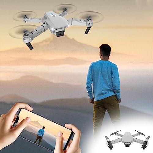 2.4G WIFI FPV Drone - RC Quadcopter With Auto Return, Drone With Dual 1080P HD FPV Camera Remote Control, HD 4K Quadcopter Toy Folding Radio-controlled Aircraft