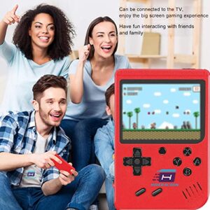 Retro Handheld Game Console, Portable Mini Arcade Machines Built-in 400 Classical FC Games, Portable Handheld Video Games for Kids and Adult, Gameboy Console Box Support TV Output. (Red)