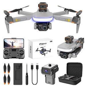 drone hd aerial quadcopter, 540° obstacle avoidance, 2.4g wifi fpv drone with 4k camera, suitable for adult use, rc quadcopter, brushless motor, circular flight, altitude hold, headless mode (gray)