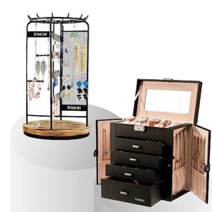 homde leather jewelry box + jewelry stand
