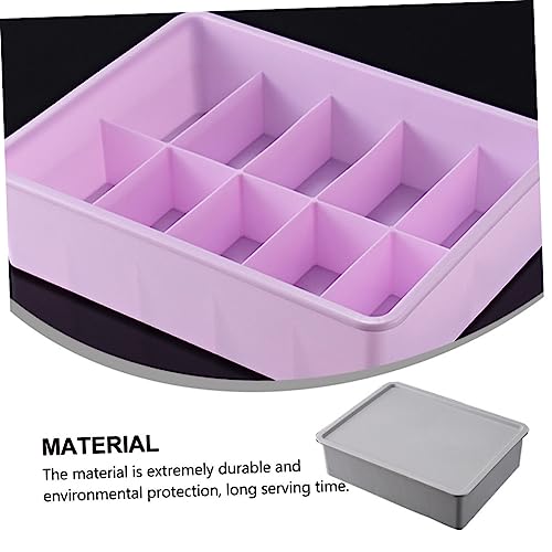 Alipis 1pc Box Storage Box with Lid Desk Trays Desk Drawer Plastic Container Bra Desk Divider Bra Organizer Box Bra Storage Box Underwear Organizing Box Underwear Organizing Case Sock