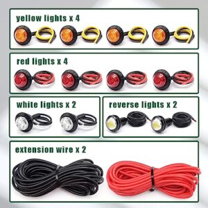 YUXIVCNE Universal ATV UTV SXS Turn Signal kit,Street Legal Kit with Rocker Switch Turn Signal Light Horn Flash Kit with Relay Fuse Wire for ROV ATV Golf SXS Car Compatible with Polaris and More